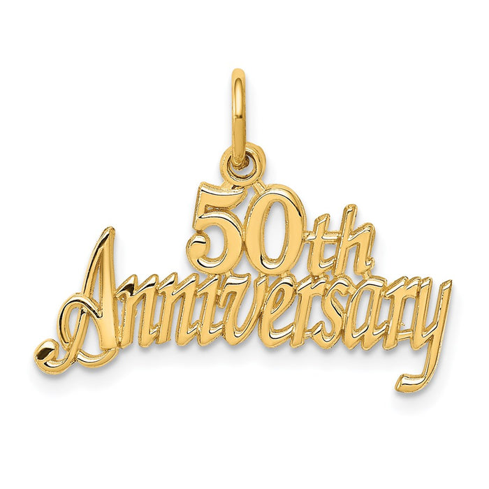 Million Charms 14K Yellow Gold Themed 50Th Anniversary Milestone Charm