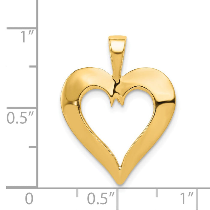 Million Charms 14K Yellow Gold Themed Polished Heart Pendant