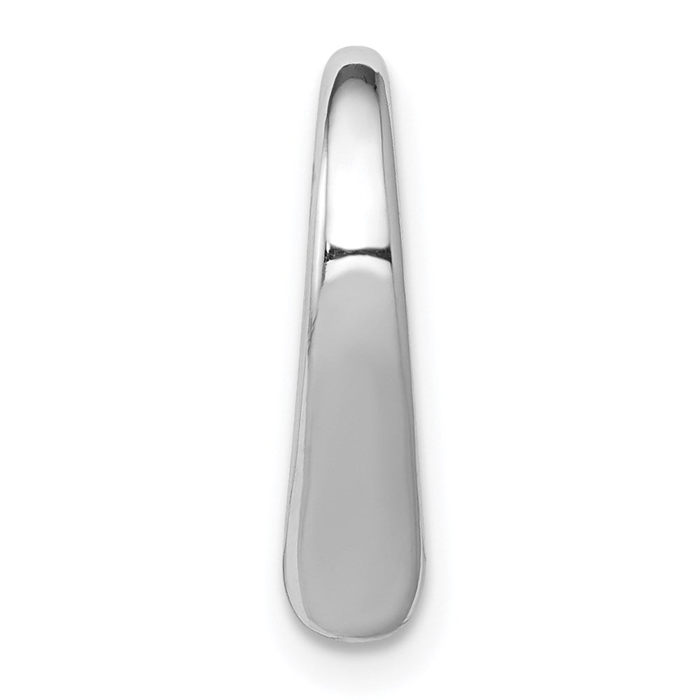 Million Charms 14K White Gold Themed Polished Heart Chain Slide