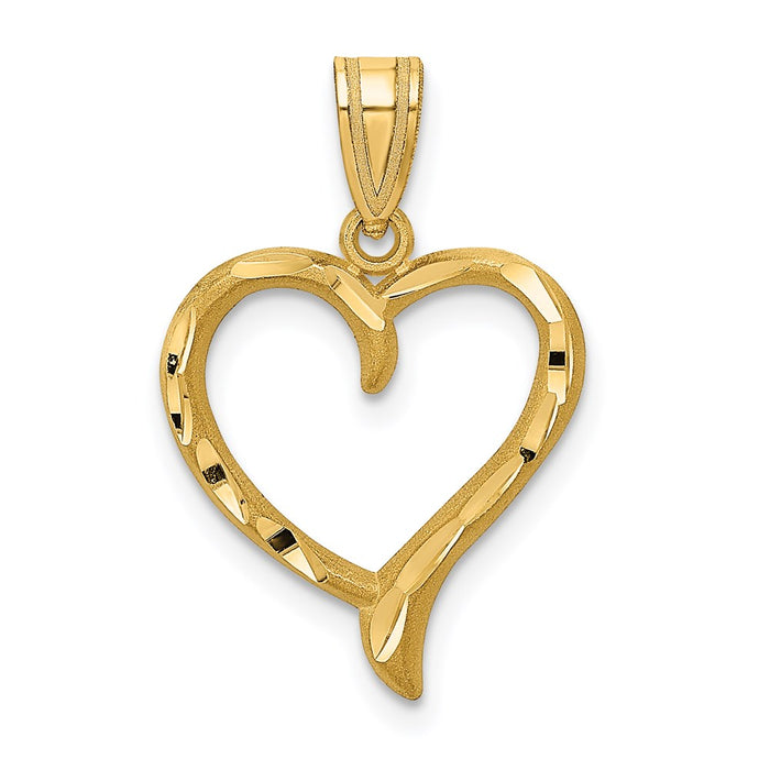 Million Charms 14K Yellow Gold Themed Polished Heart Pendant