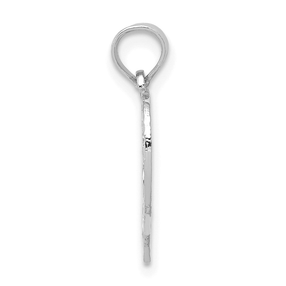 Million Charms 14K White Gold Themed 13 In Heart Cut-Out Pendant