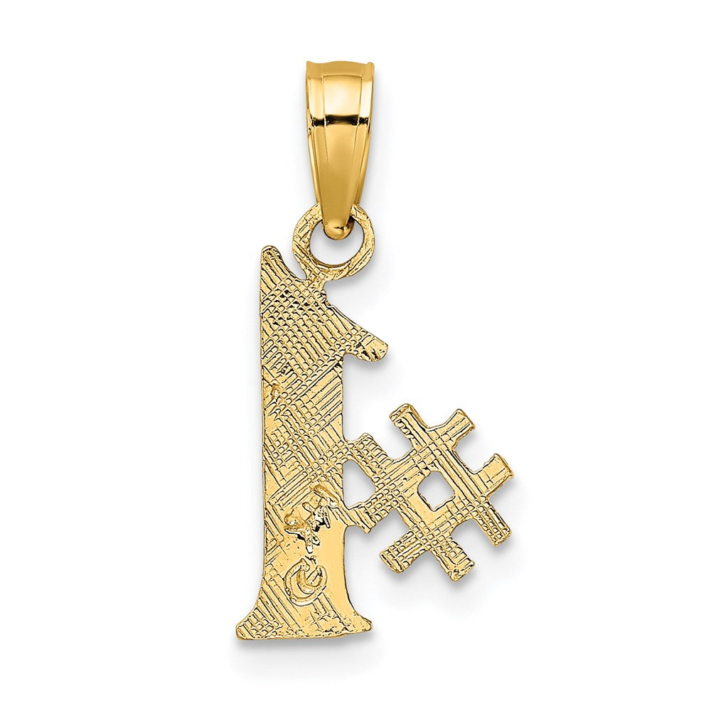 Million Charms 14K Yellow Gold Themed #1 Charm