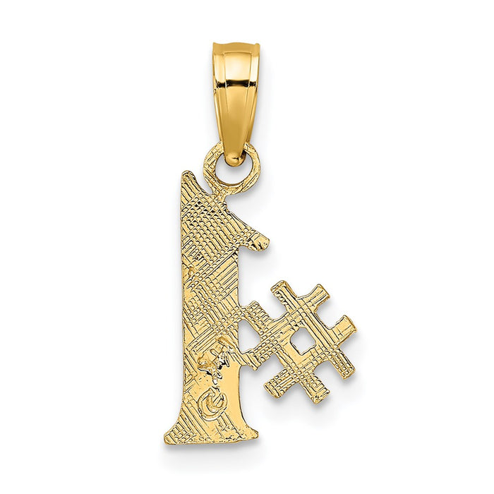 Million Charms 14K Yellow Gold Themed #1 Charm