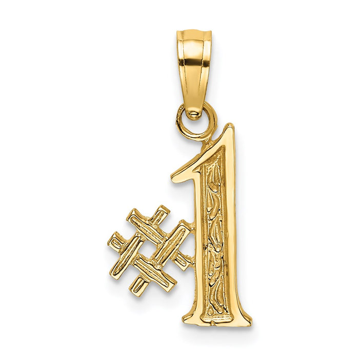 Million Charms 14K Yellow Gold Themed #1 Charm