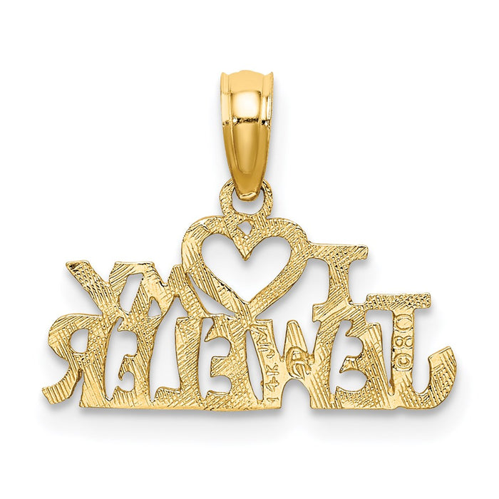 Million Charms 14K Yellow Gold Themed I Heart My Jeweler Charm