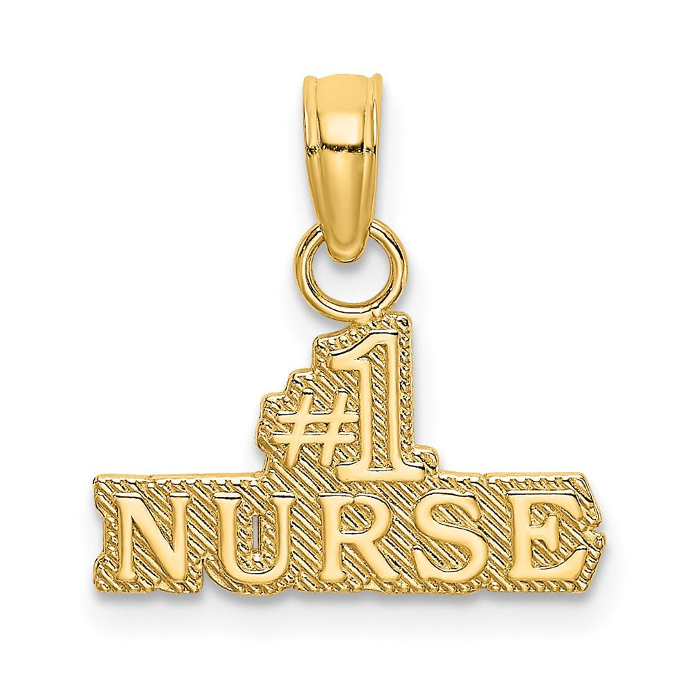 Million Charms 14K Yellow Gold Themed #1 Nurse Charm