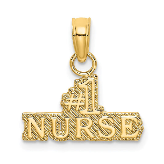 Million Charms 14K Yellow Gold Themed #1 Nurse Charm