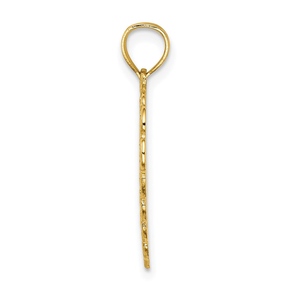 Million Charms 14K Yellow Gold Themed Mother In Lace Heart Charm