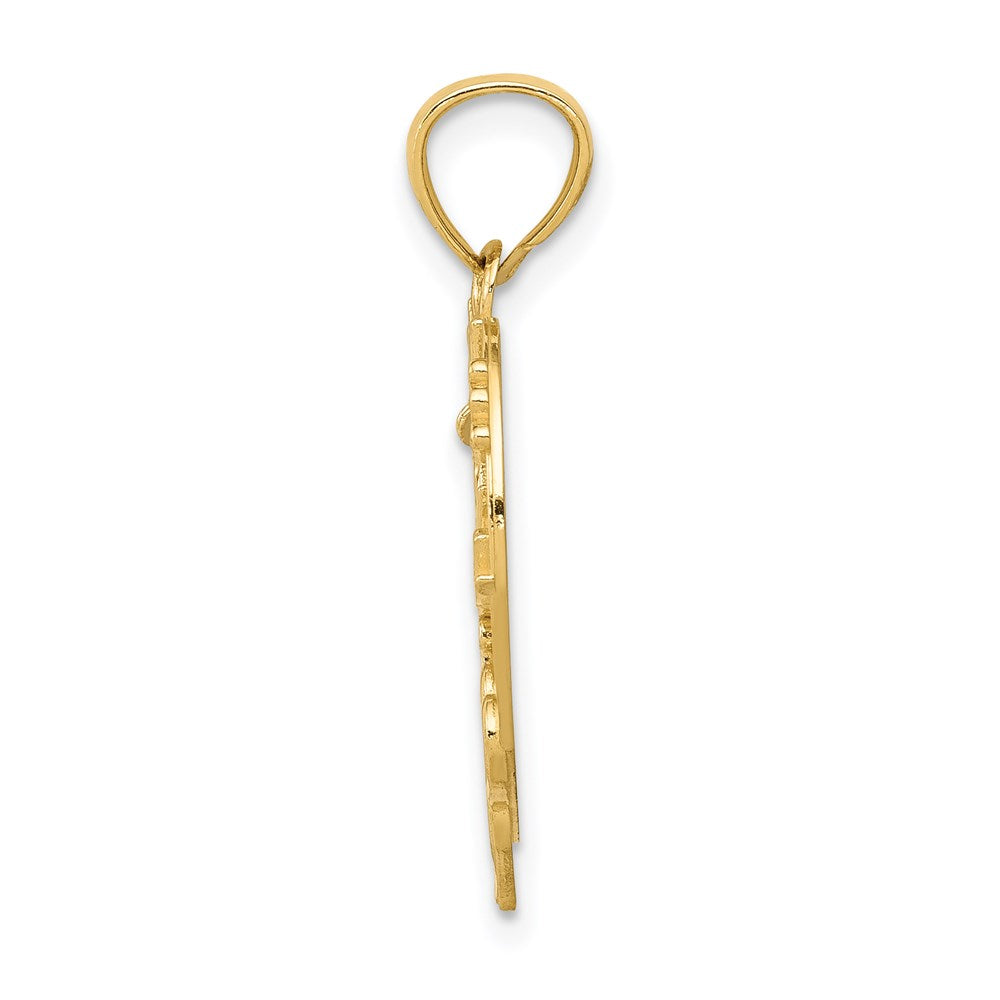 Million Charms 14K Yellow Gold Themed #1 Grandma Heart Pendant
