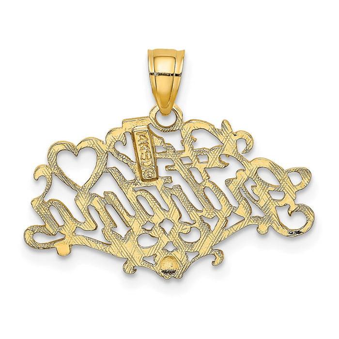 Million Charms 14K Yellow Gold Themed #1 Grandma Charm