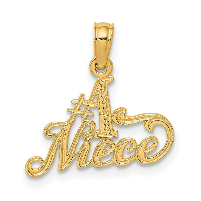 Million Charms 14K Yellow Gold Themed #1 Niece Charm