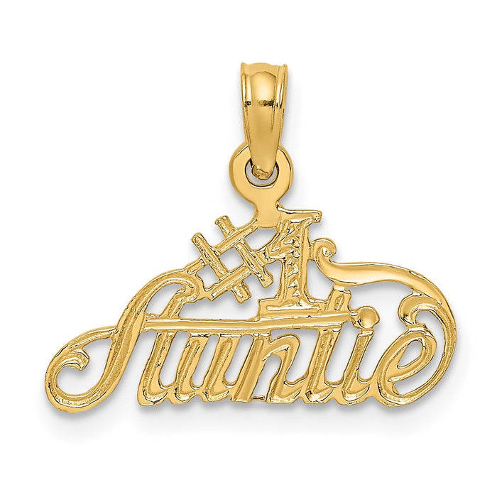 Million Charms 14K Yellow Gold Themed #1 Auntie Charm