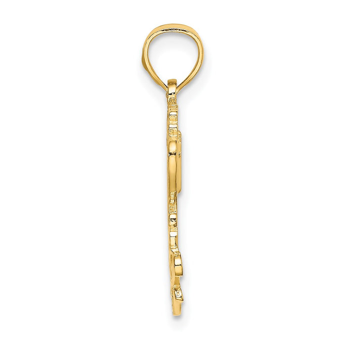 Million Charms 14K Yellow Gold Themed #1 Aunt Charm