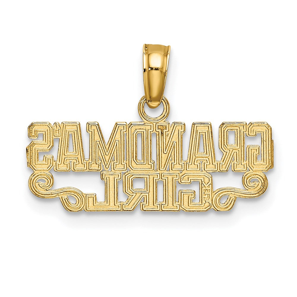 Million Charms 14K Yellow Gold Themed Grandma'S Girl Charm