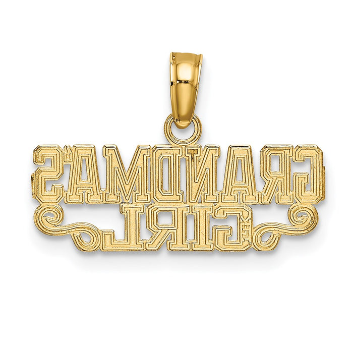 Million Charms 14K Yellow Gold Themed Grandma'S Girl Charm