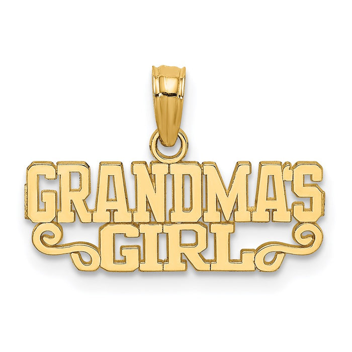 Million Charms 14K Yellow Gold Themed Grandma'S Girl Charm