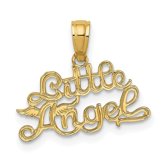 Million Charms 14K Yellow Gold Themed Little Angel Charm