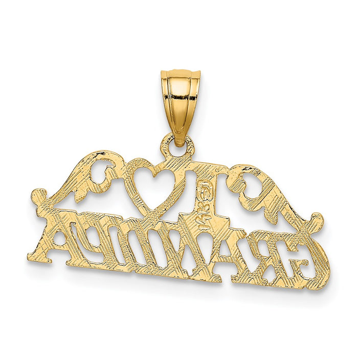 Million Charms 14K Yellow Gold Themed I Heart Grandpa Charm