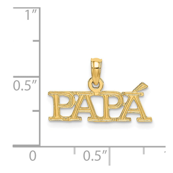 Million Charms 14K Yellow Gold Themed Papa Charm