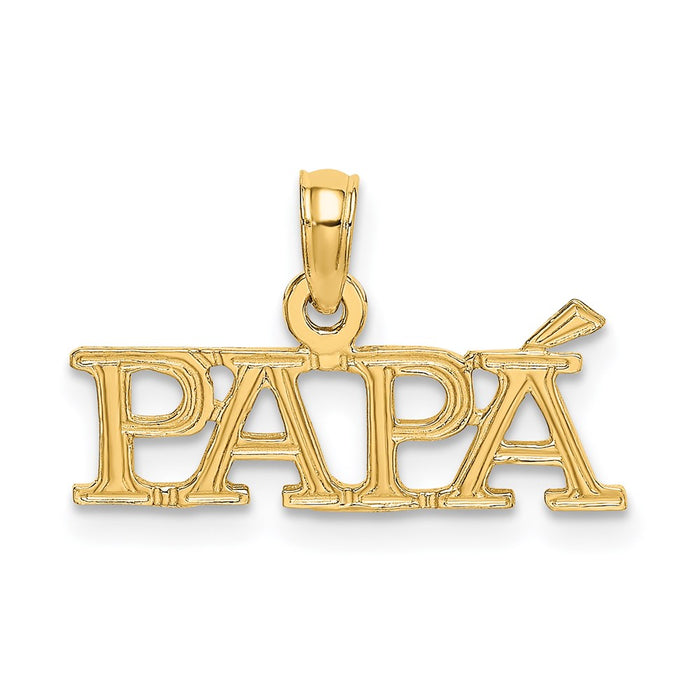 Million Charms 14K Yellow Gold Themed Papa Charm