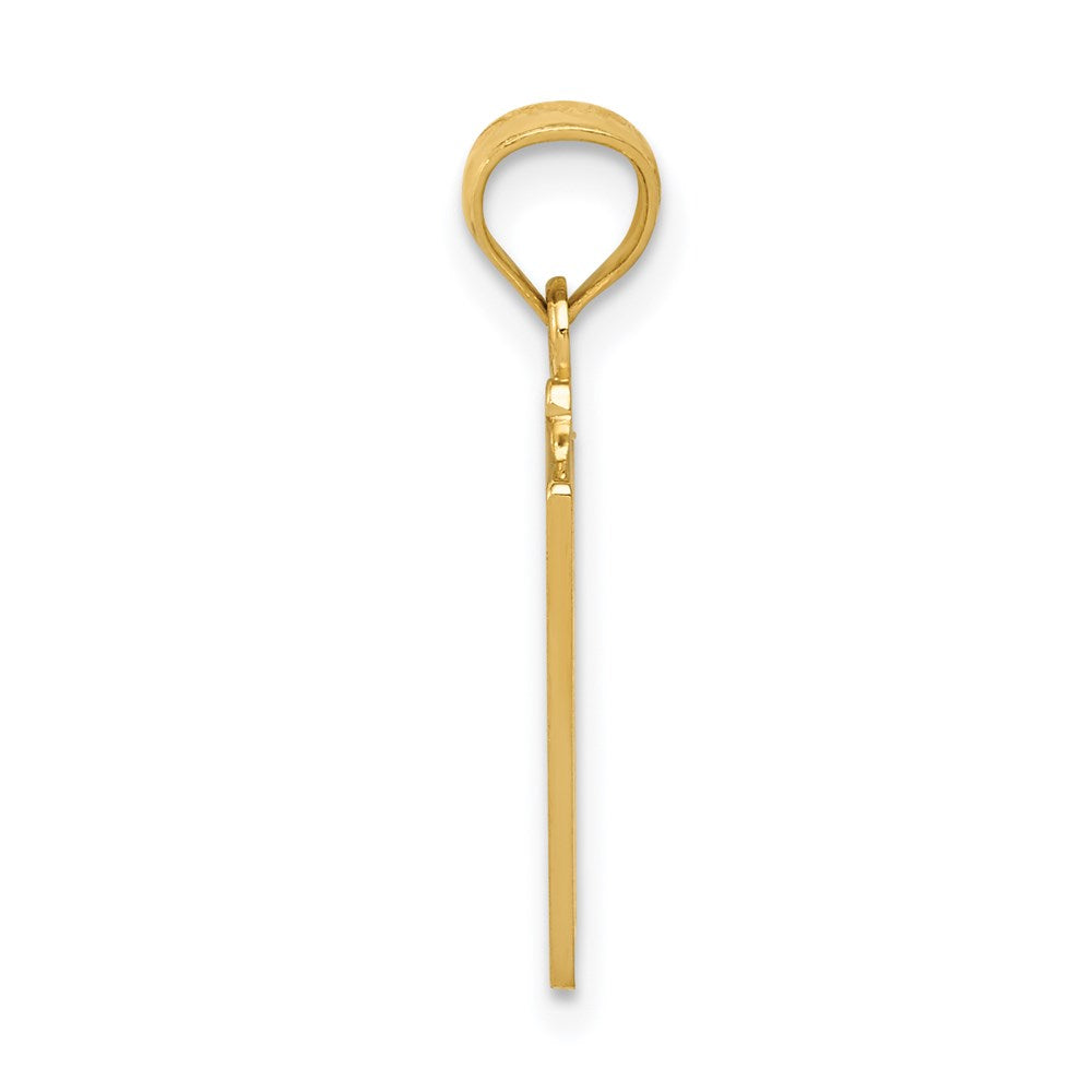 Million Charms 14K Yellow Gold Themed Ace Of Hearts & Ace Of Spade All In! Cards Pendant