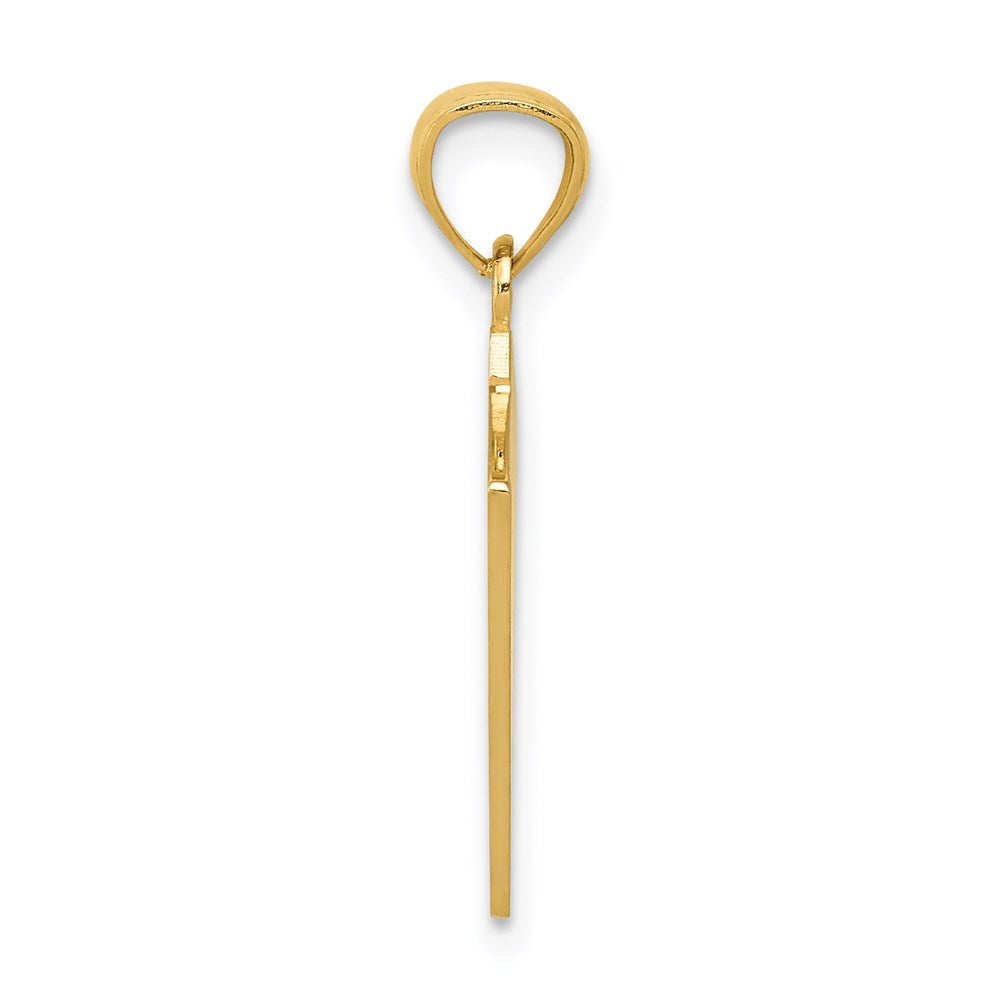 Million Charms 14K Yellow Gold Themed Ace Of Hearts & King Of Hearts All In! Cards Pendant