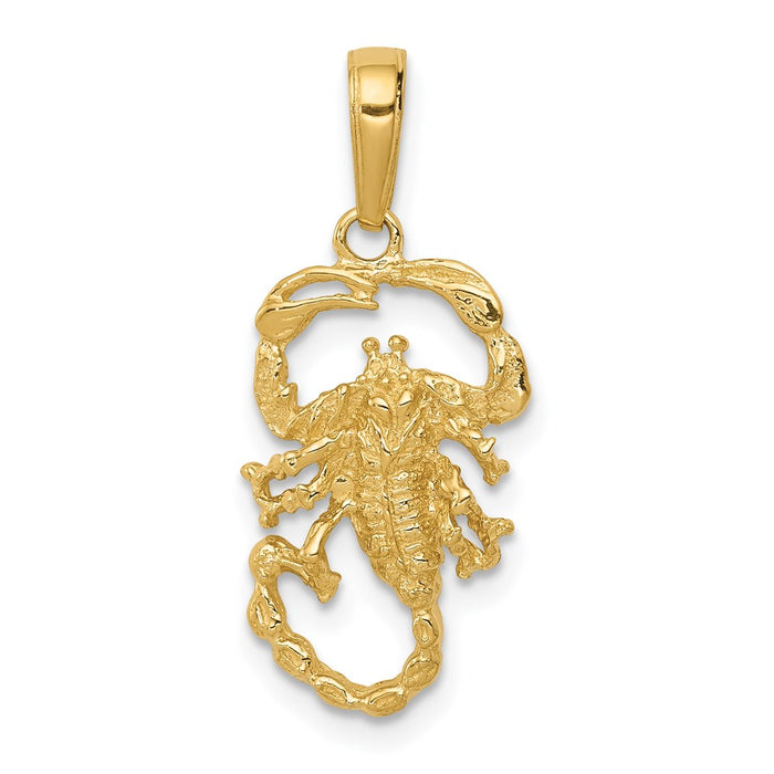 Million Charms 14K Yellow Gold Themed Scorpion Charm