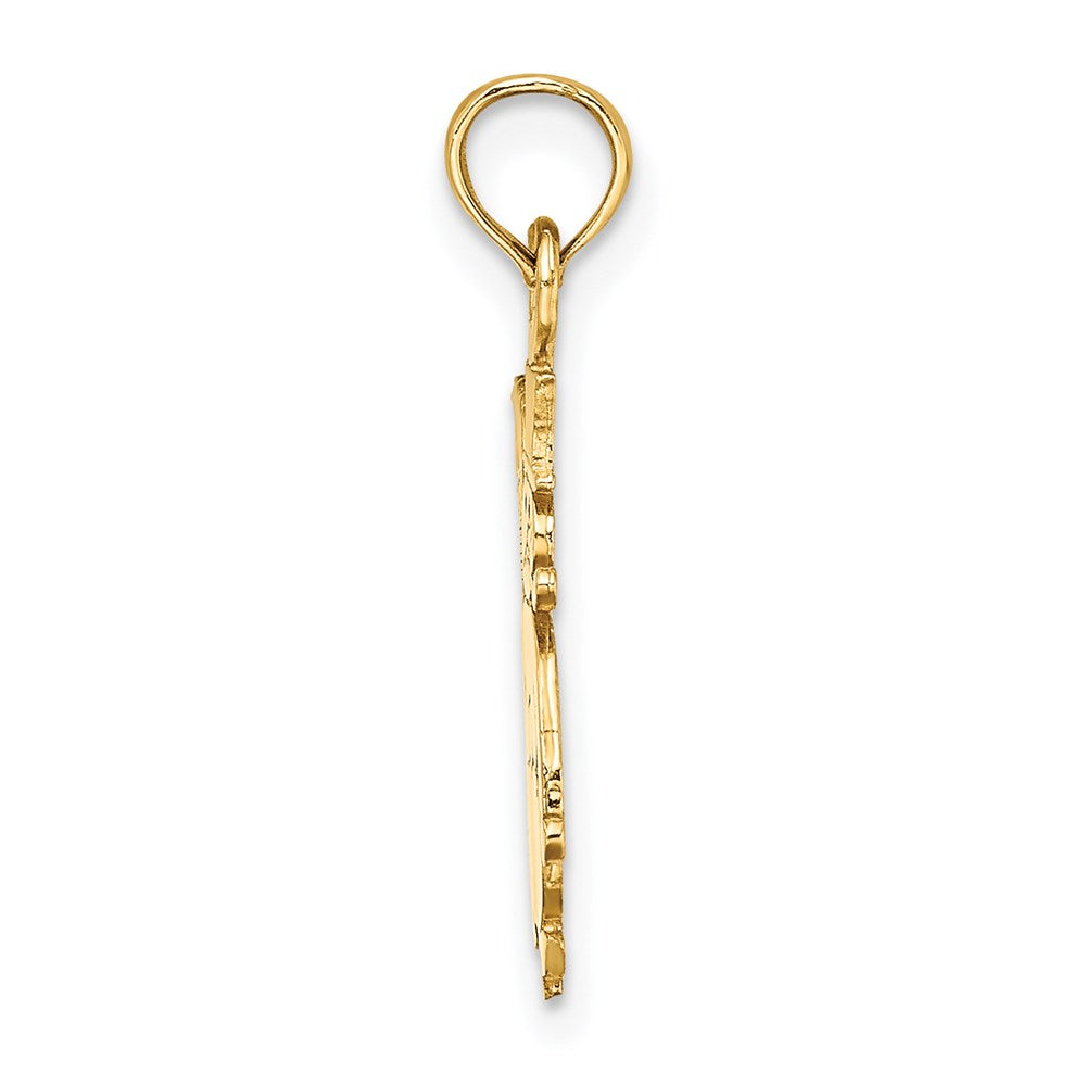 Million Charms 14K Yellow Gold Themed Polished Snowman Charm