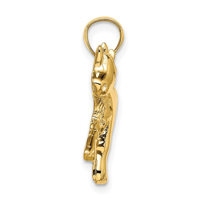 Million Charms 14K Yellow Gold Themed Cow Charm