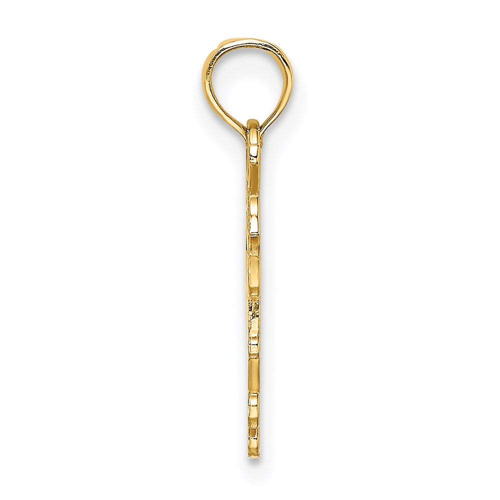 Million Charms 14K Yellow Gold Themed New York In Apple Cut-Out Charm