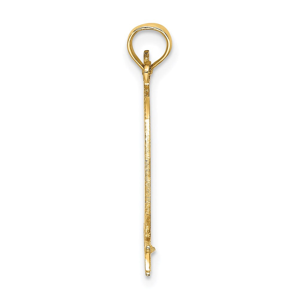 Million Charms 14K Yellow Gold Themed Cut-Out New York With Statue Of Liberty Charm