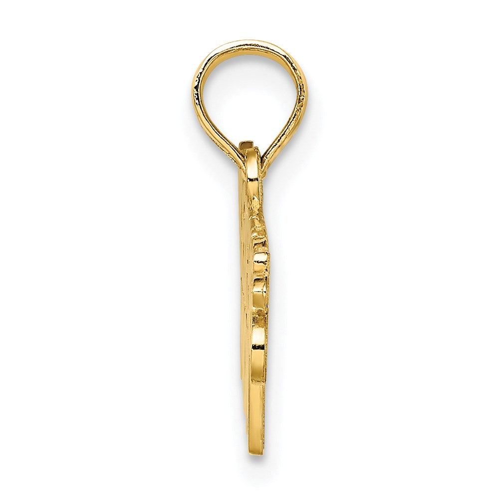 Million Charms 14K Yellow Gold Themed Police Officer'S Mom Charm