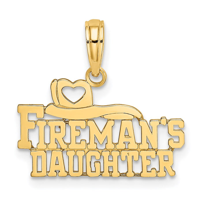 Million Charms 14K Yellow Gold Themed Fireman'S Daughter Charm