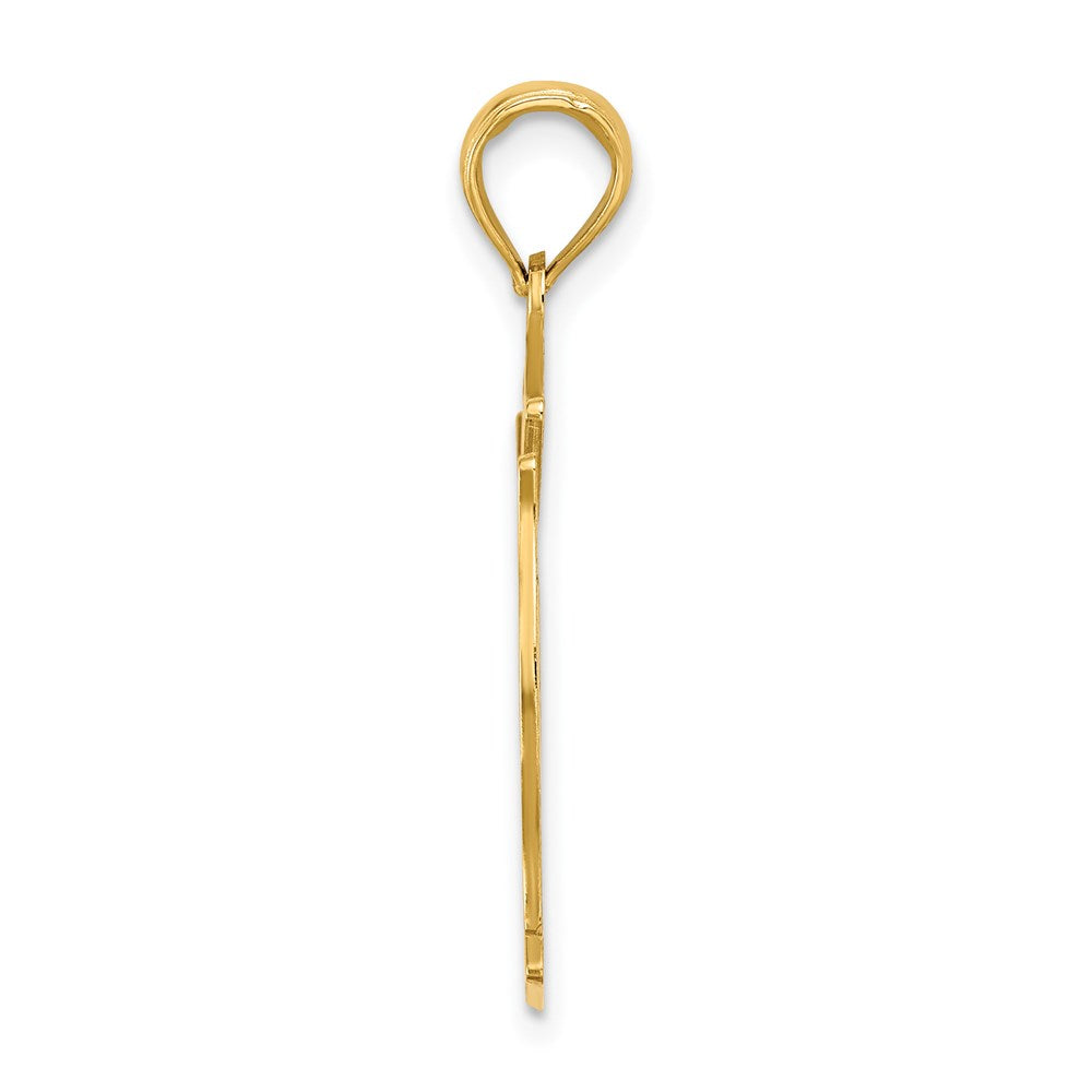 Million Charms 14K Yellow Gold Themed Fd Ladies Aux In Shield Charm