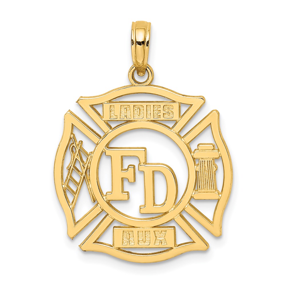 Million Charms 14K Yellow Gold Themed Fd Ladies Aux In Shield Charm