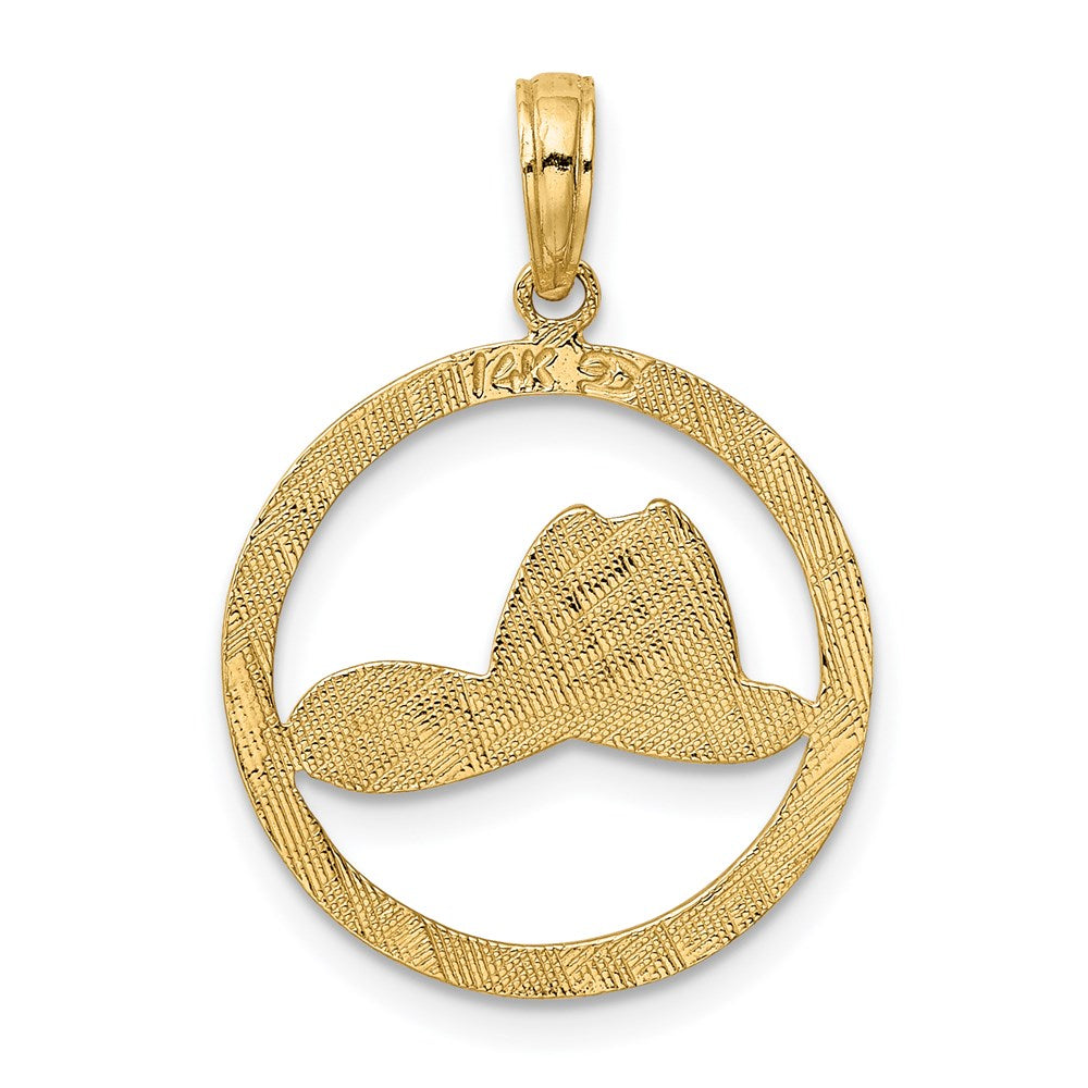 Million Charms 14K Yellow Gold Themed Fireman Helmet In Disk Charm
