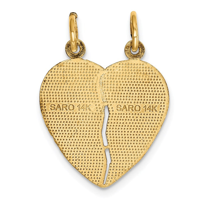 Million Charms 14K Yellow Gold Themed Break-Apart Love Charm