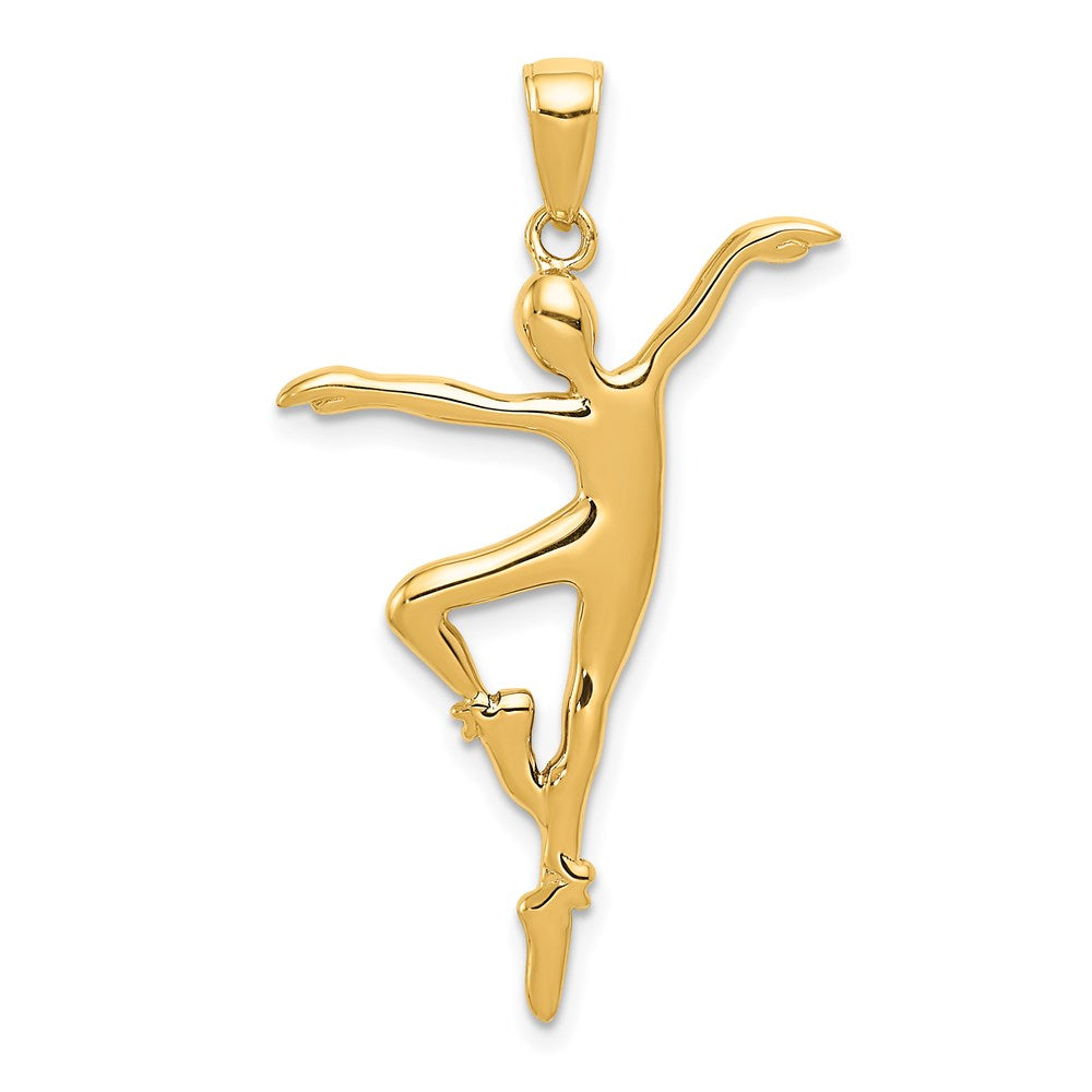 Million Charms 14K Yellow Gold Themed Ballet Dancer Pendant