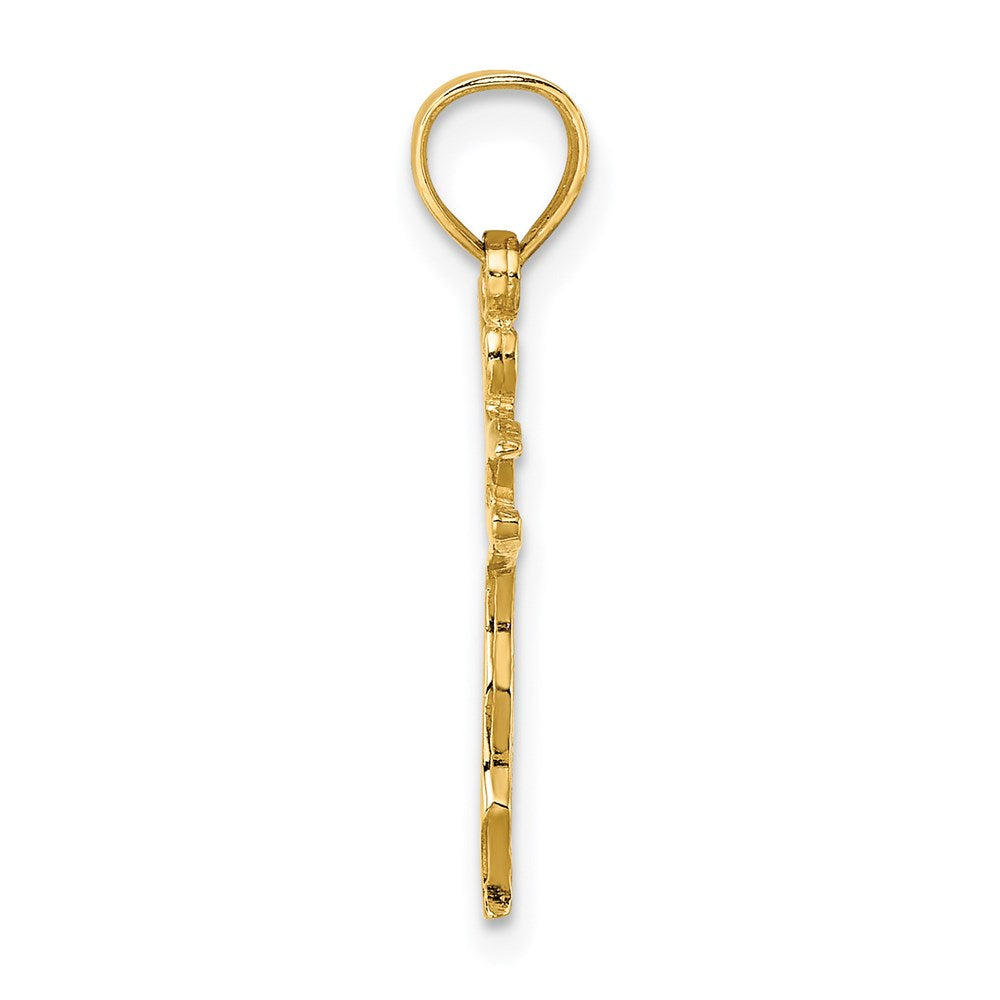 Million Charms 14K Yellow Gold Themed Polished Dancer Charm