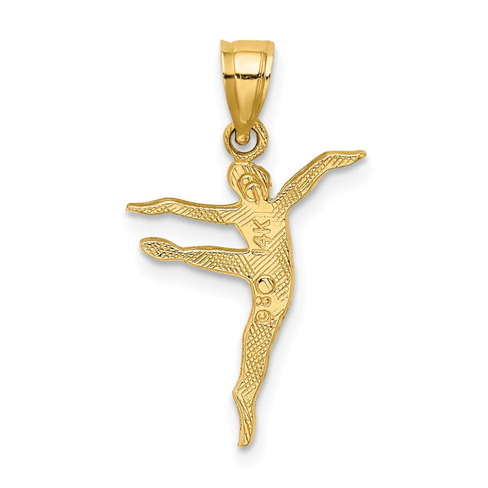 Million Charms 14K Yellow Gold Themed Polished Dancer Charm