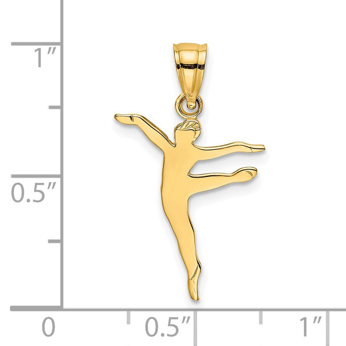 Million Charms 14K Yellow Gold Themed Polished Dancer Charm