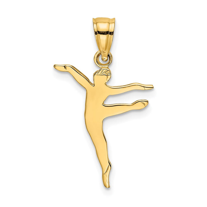 Million Charms 14K Yellow Gold Themed Polished Dancer Charm