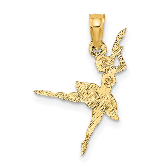 Million Charms 14K Yellow Gold Themed Ballerina Charm