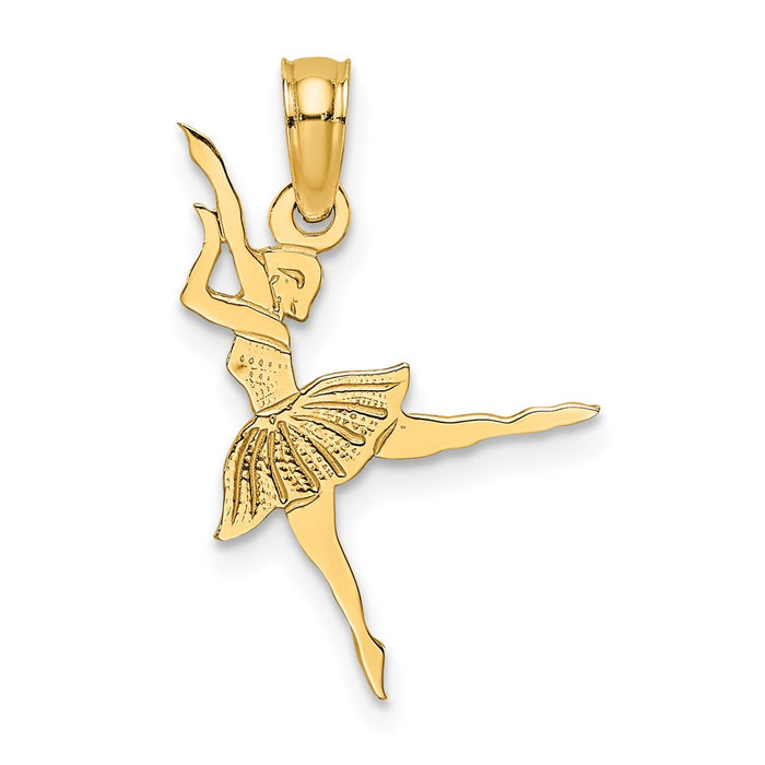 Million Charms 14K Yellow Gold Themed Ballerina Charm