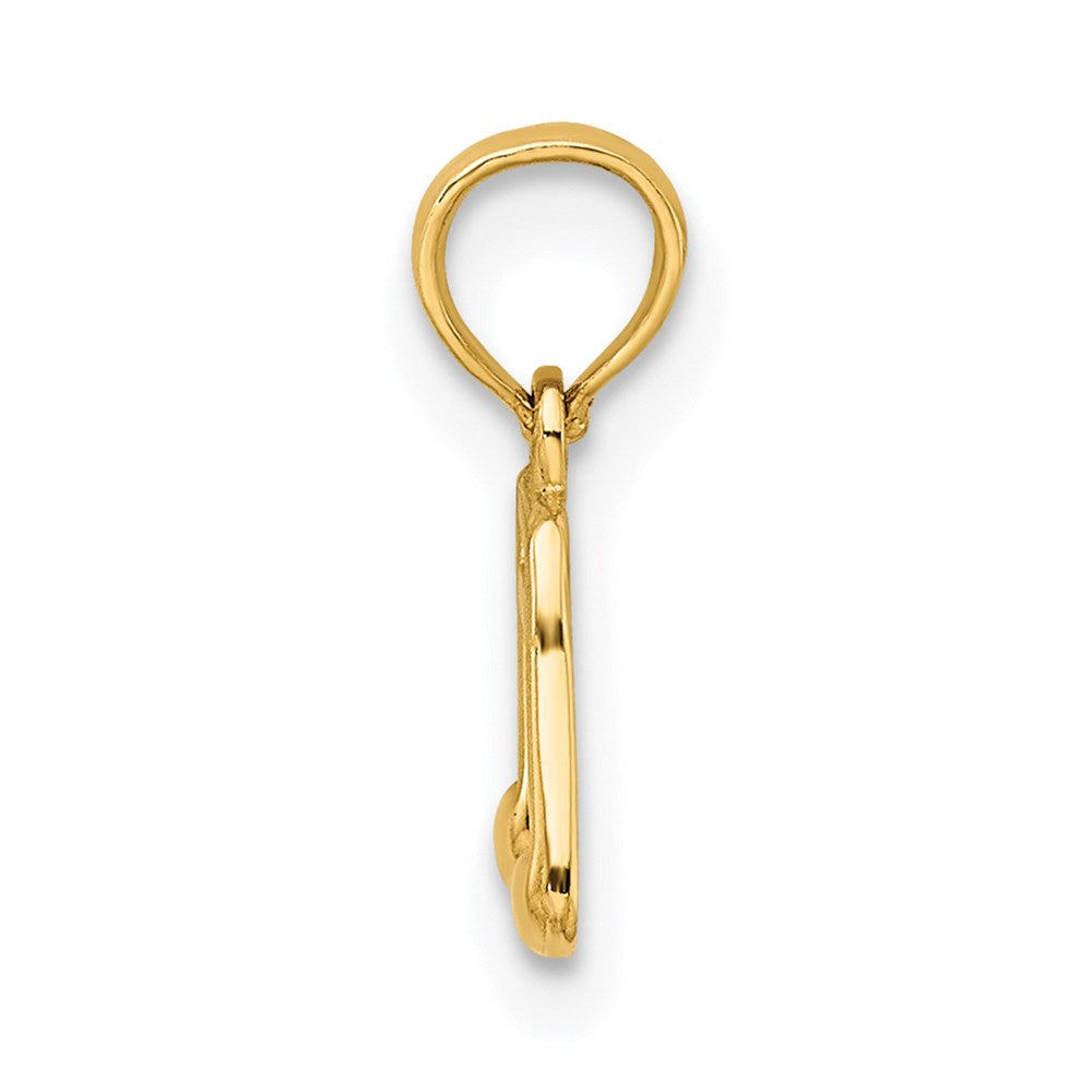 Million Charms 14K Yellow Gold Themed Double Notes Charm