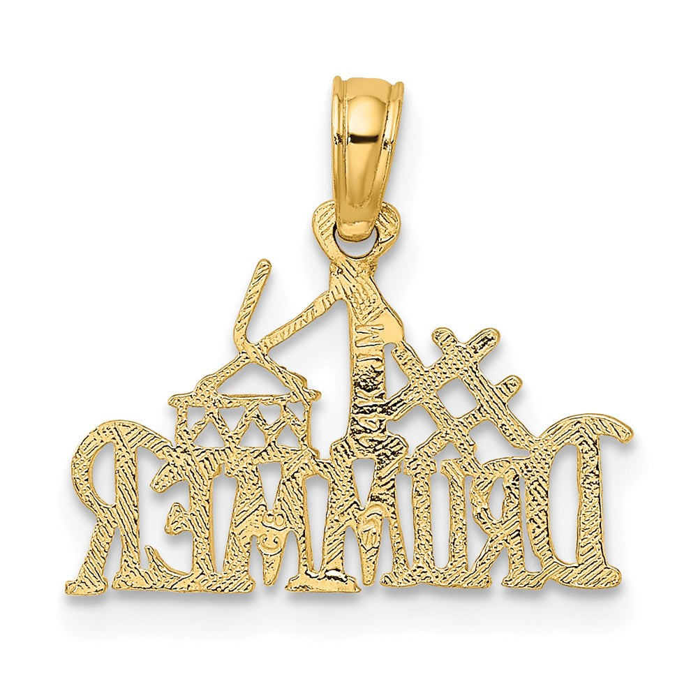 Million Charms 14K Yellow Gold Themed #1 Drummer Charm