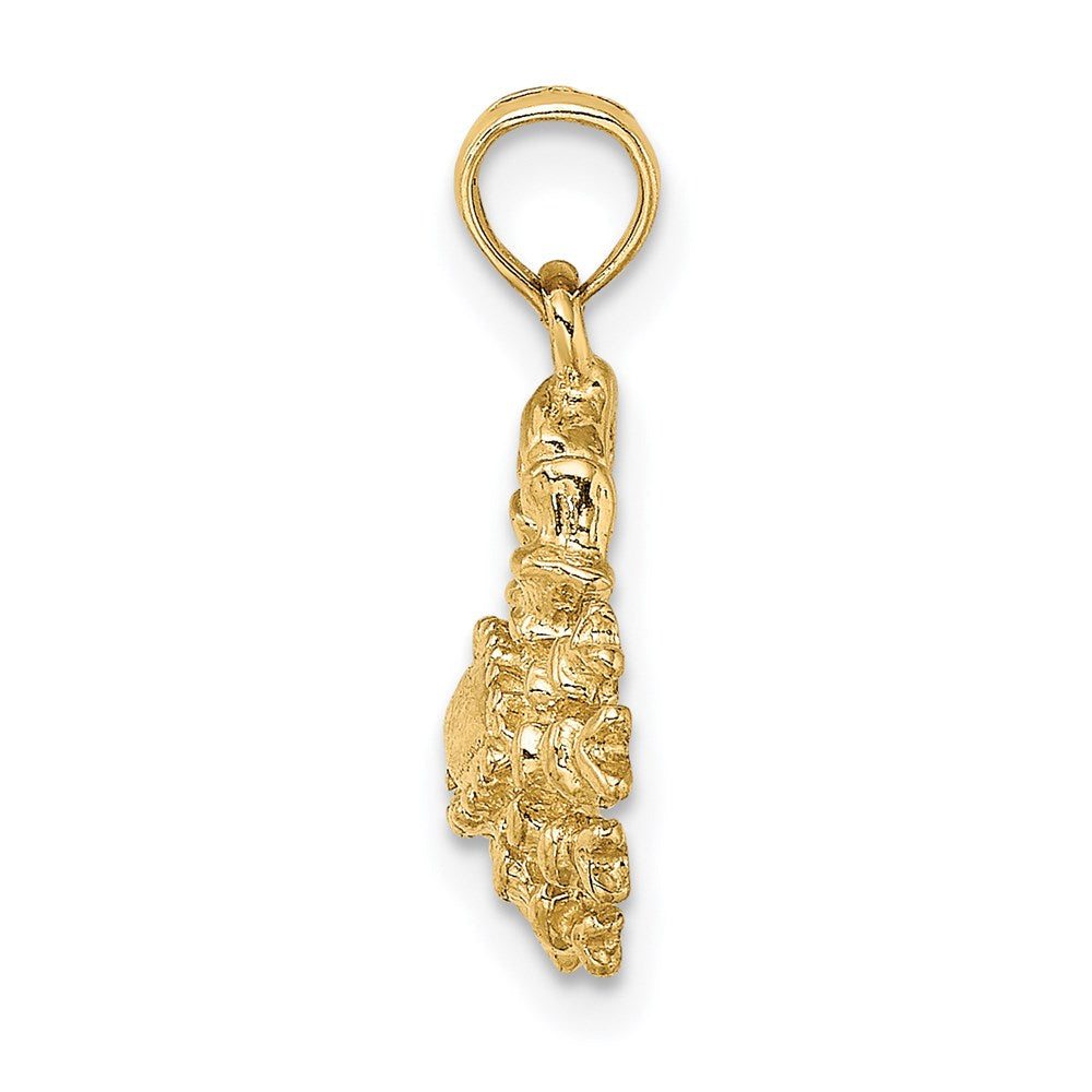 Million Charms 14K Yellow Gold Themed 3-D Cancer Zodiac Charm