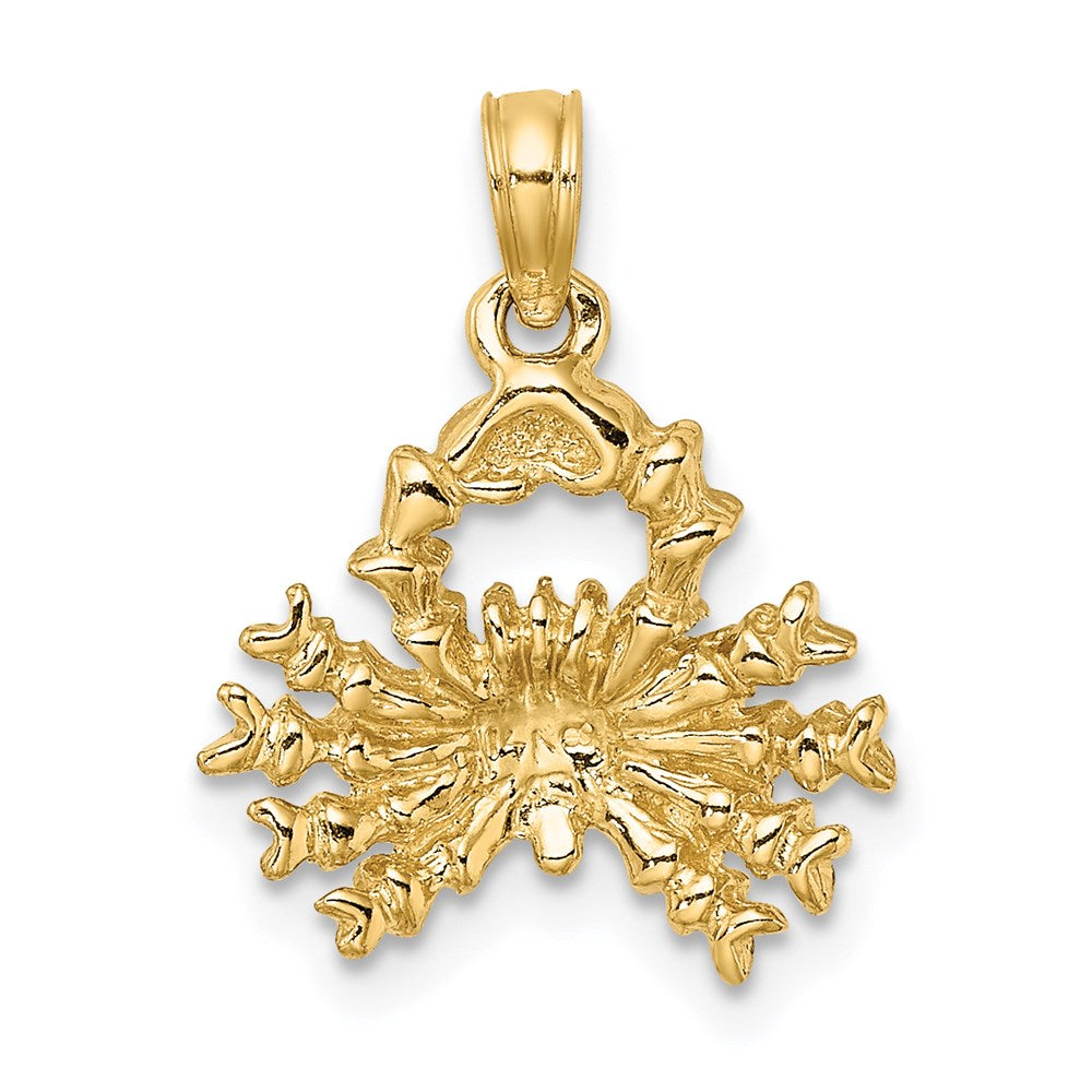 Million Charms 14K Yellow Gold Themed 3-D Cancer Zodiac Charm