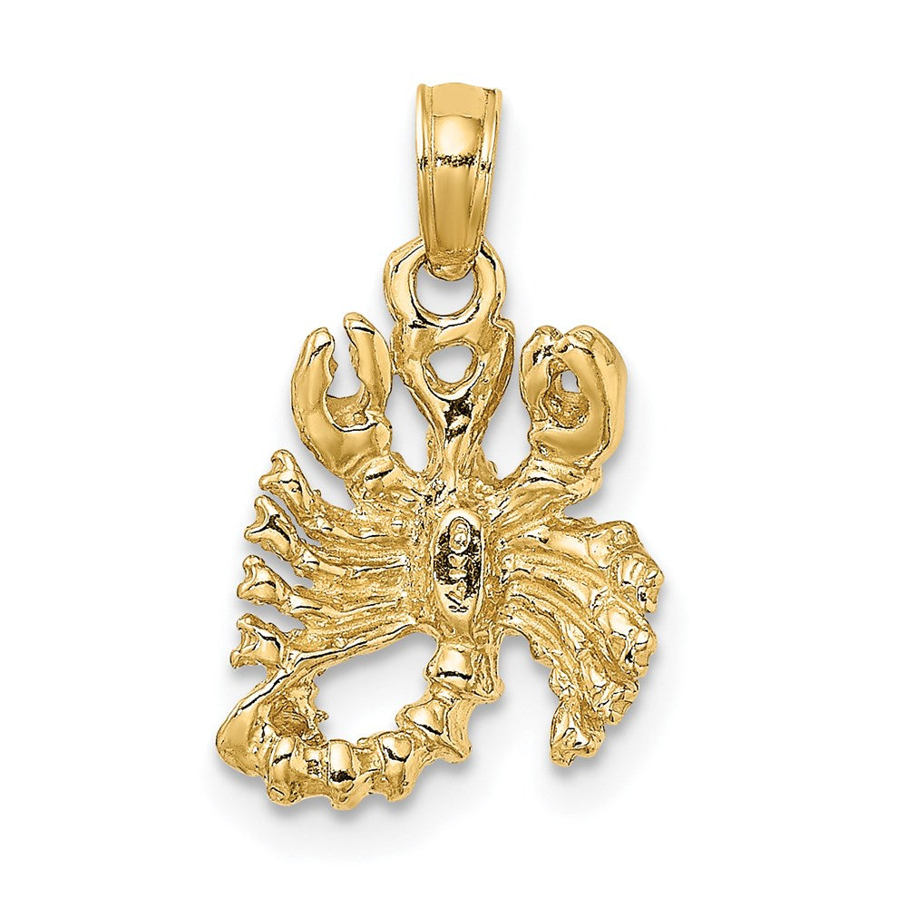 Million Charms 14K Yellow Gold Themed 3-D Scorpio Zodiac Charm