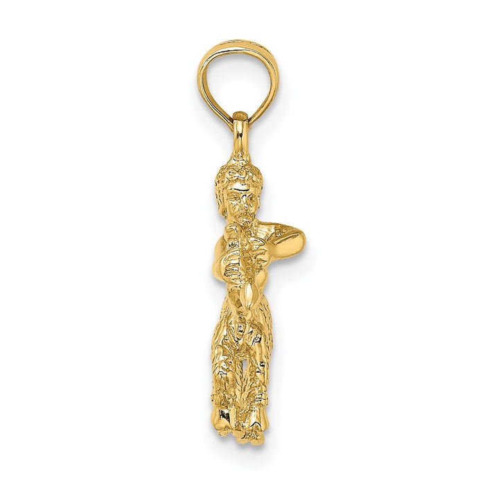 Million Charms 14K Yellow Gold Themed 3-D Sagittarius Zodiac Charm